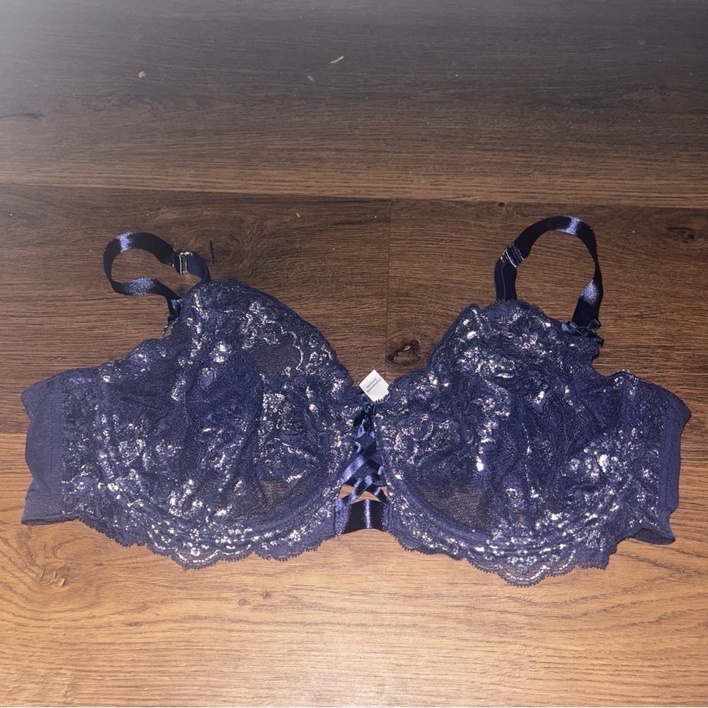 Cacique Midnight Blue Lace Bra
